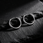 Par de Aretes Candongas Tubulares | Acero Inoxidable