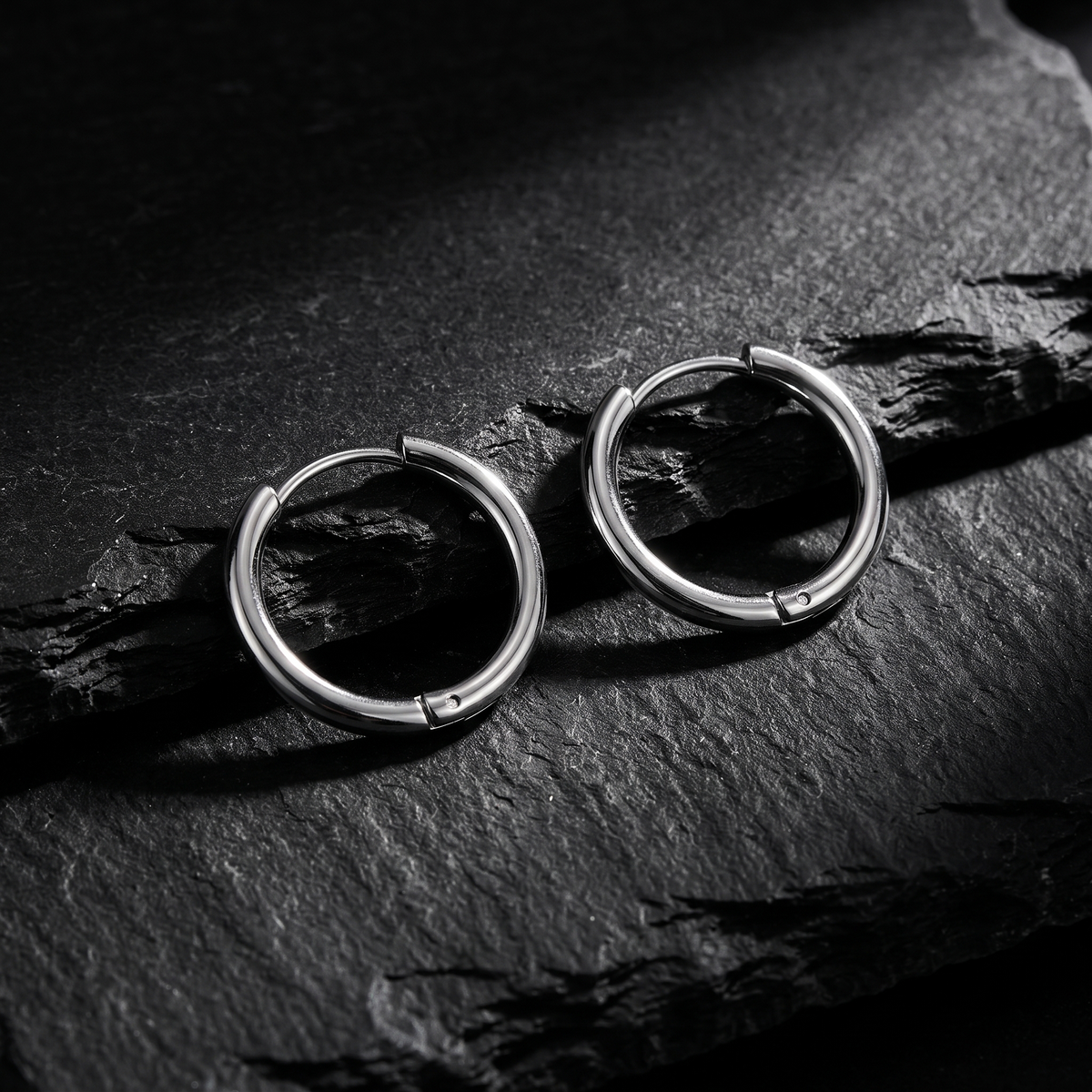 Par de Aretes Candongas Tubulares | Acero Inoxidable