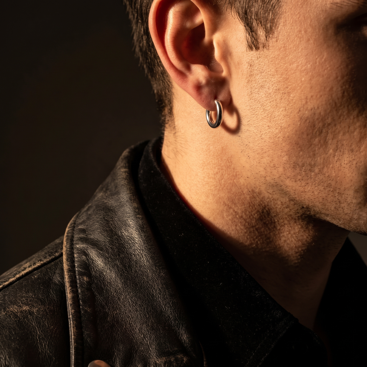 Par de Aretes Candongas Tubulares | Acero Inoxidable