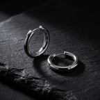Par de Aretes Candongas Tubulares | Acero Inoxidable