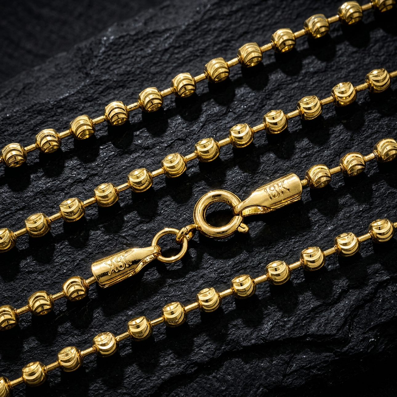 Cadena Militar Áurea (3mm) | Oro Laminado 18k