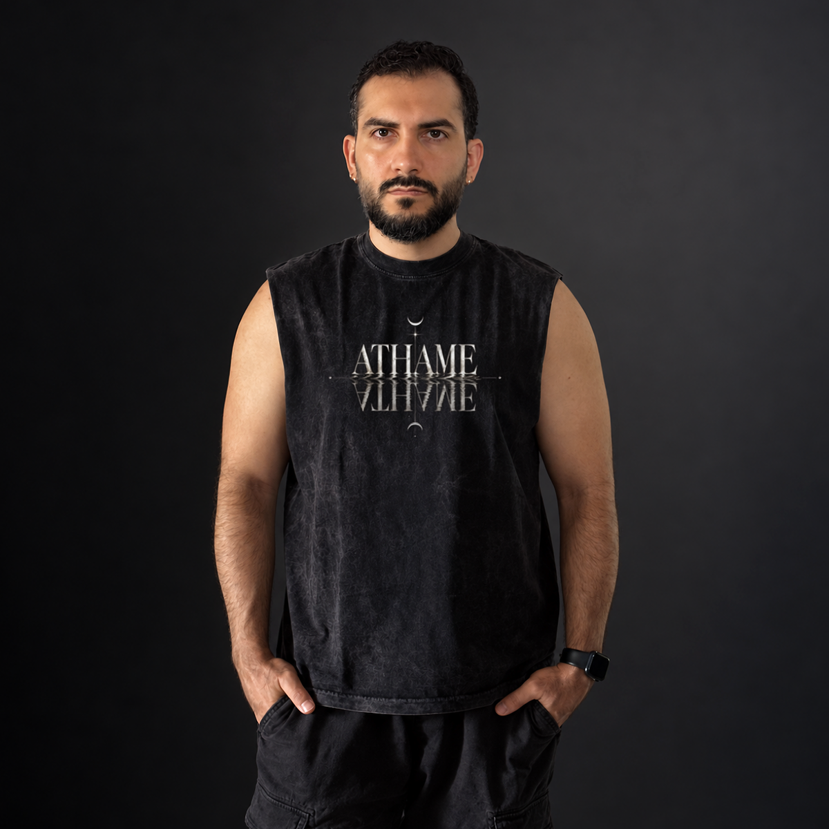 Camisilla ATHAME Reflejo Lunar Acid Wash | Oversize