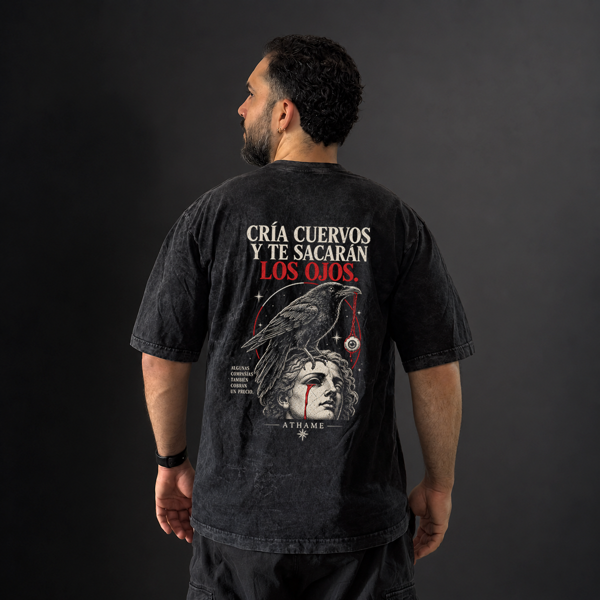 Camiseta Cría Cuervos Acid Wash | Oversize