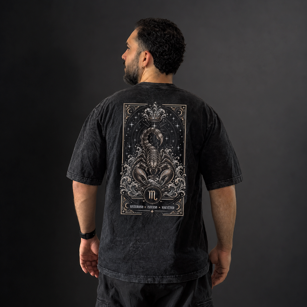 Camiseta Escorpio Acid Wash | Oversize