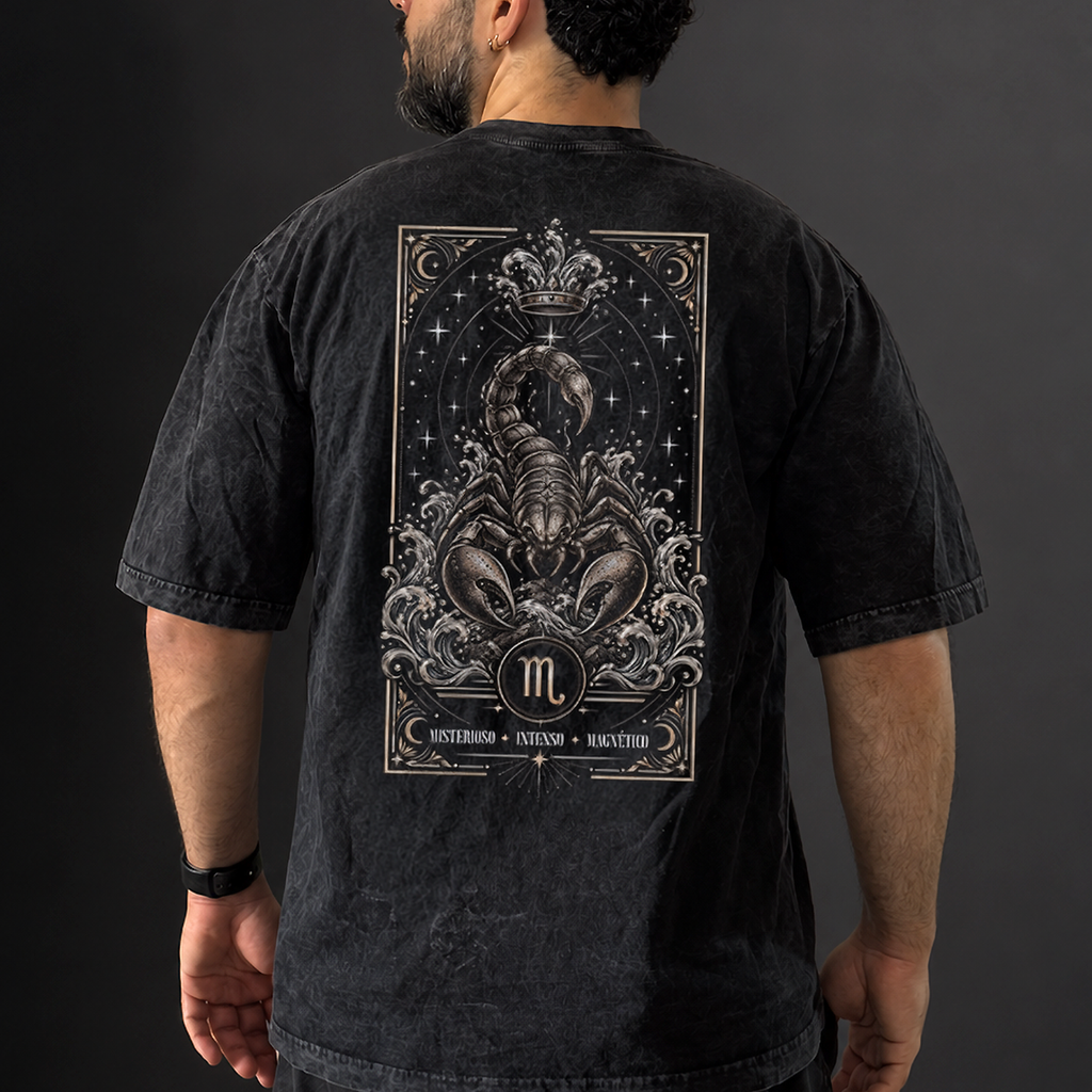 Camiseta Escorpio Acid Wash | Oversize
