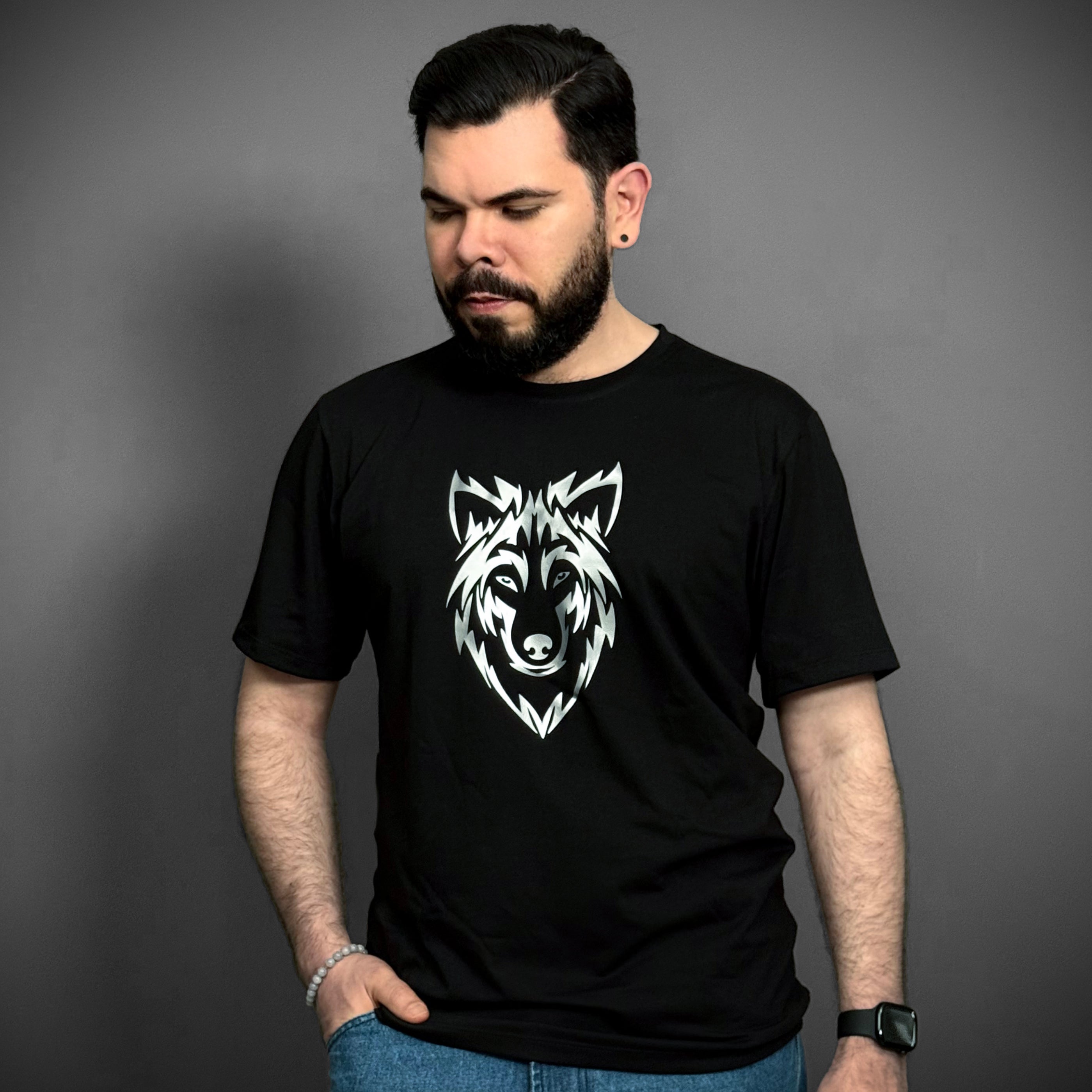 Camiseta Wolf Spirit | Estampa Metalizada