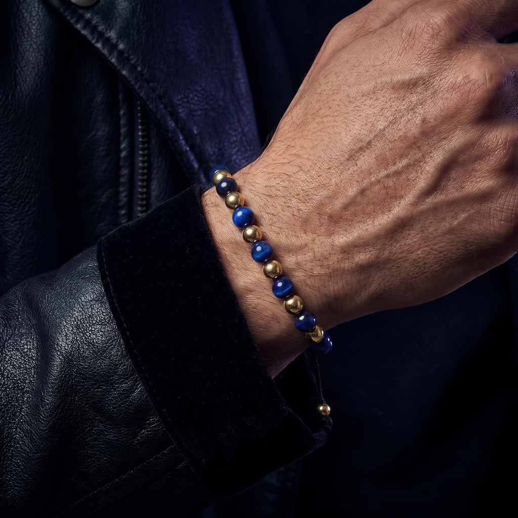 Pulsera Ojo de Tigre y Oro Laminado 18k | Estrategia y Riqueza