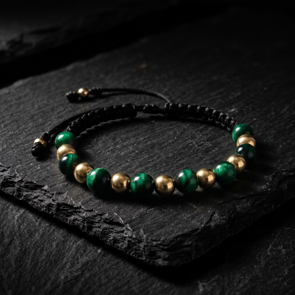 Pulsera Ojo de Tigre y Oro Laminado 18k | Estrategia y Riqueza