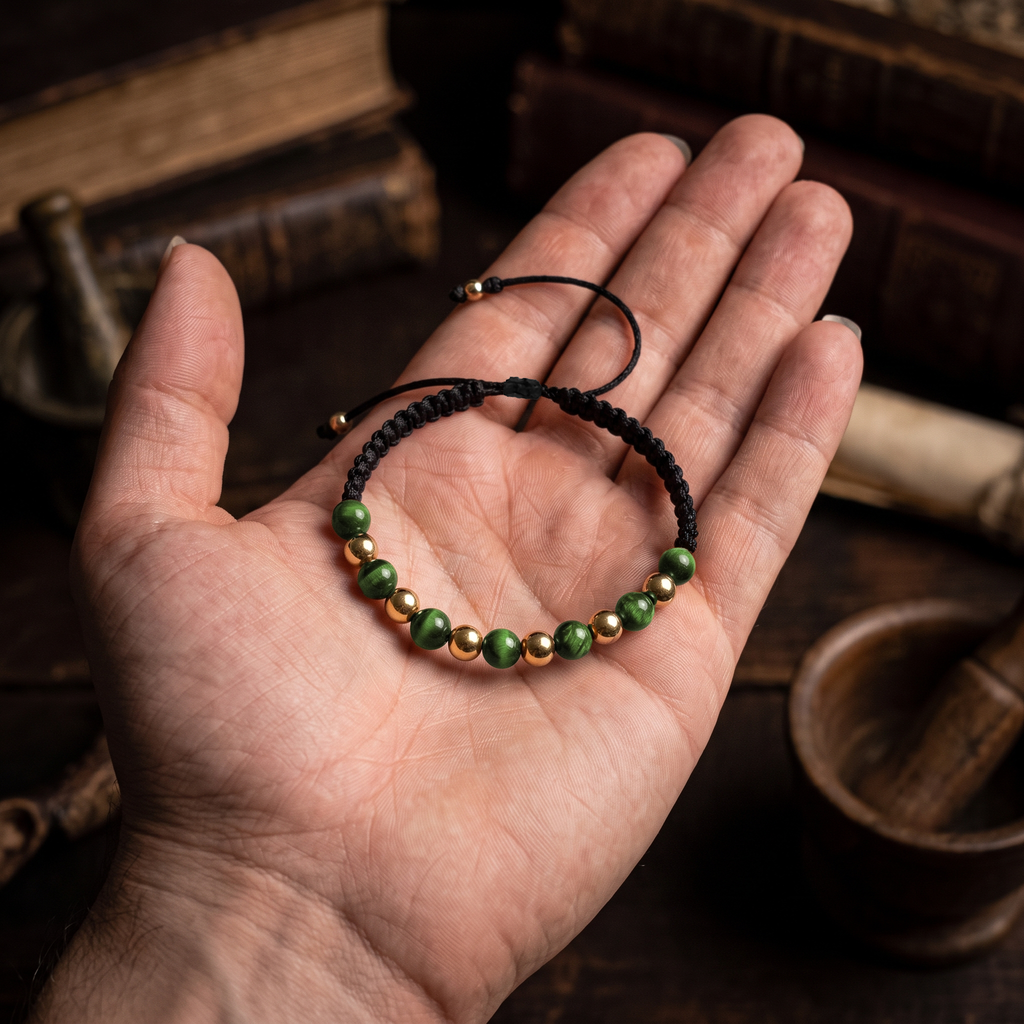Pulsera Ojo de Tigre y Oro Laminado 18k | Estrategia y Riqueza