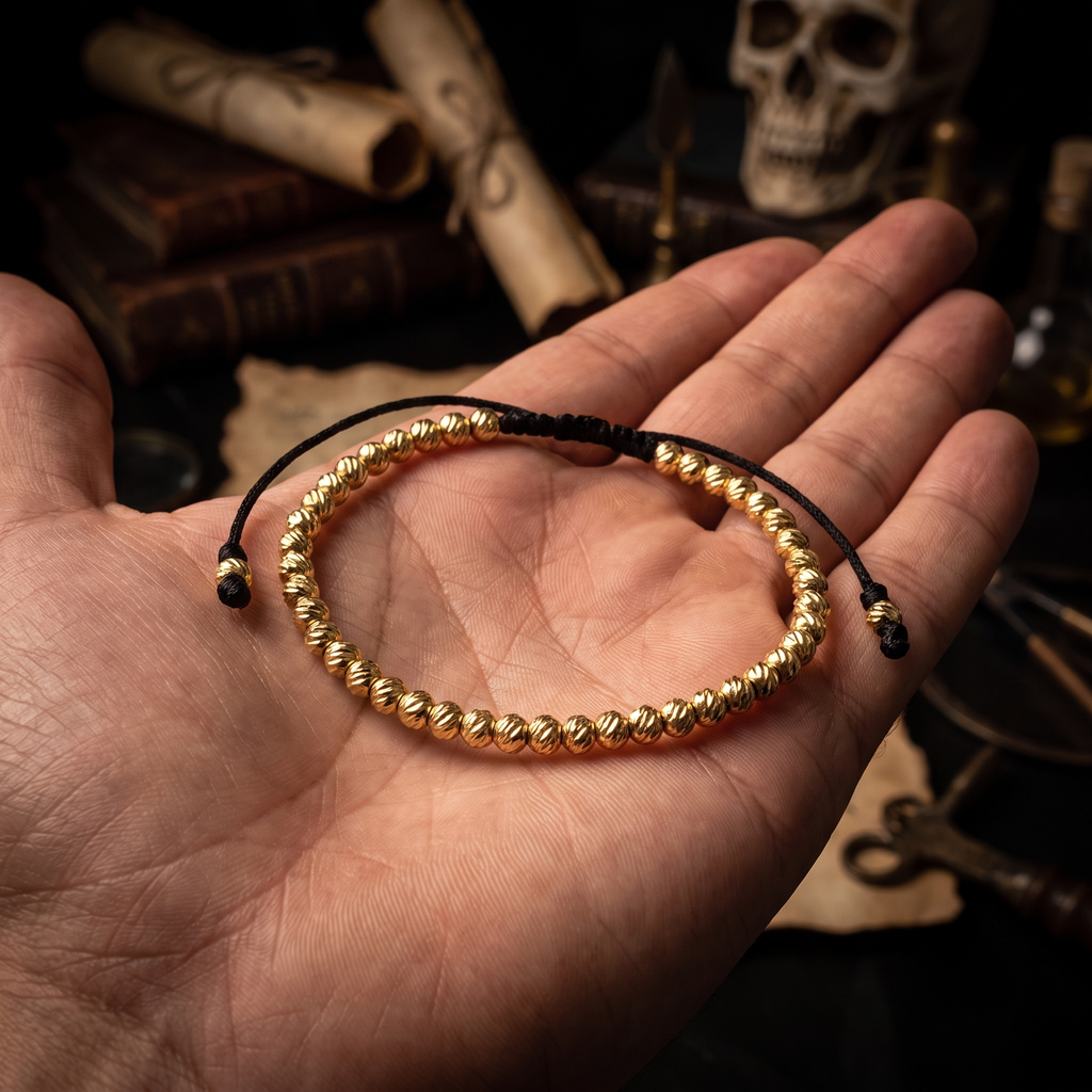 Pulsera Estructura Diamantada (4mm) | Oro Laminado 18k