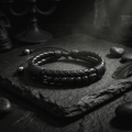Pulsera Talismán Ónix Brillante | Escudo y Estilo