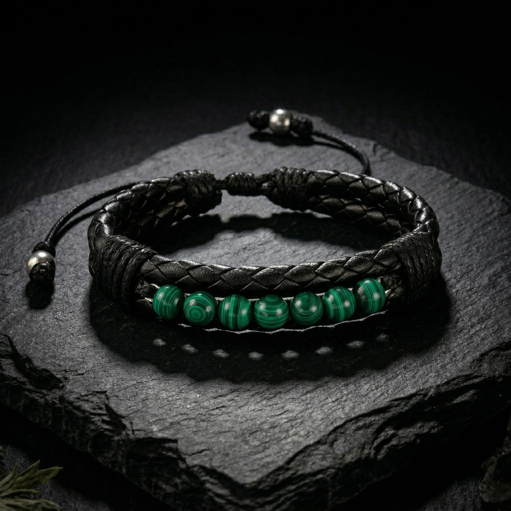 Pulsera Amuleto de Transformación | Malaquita Natural