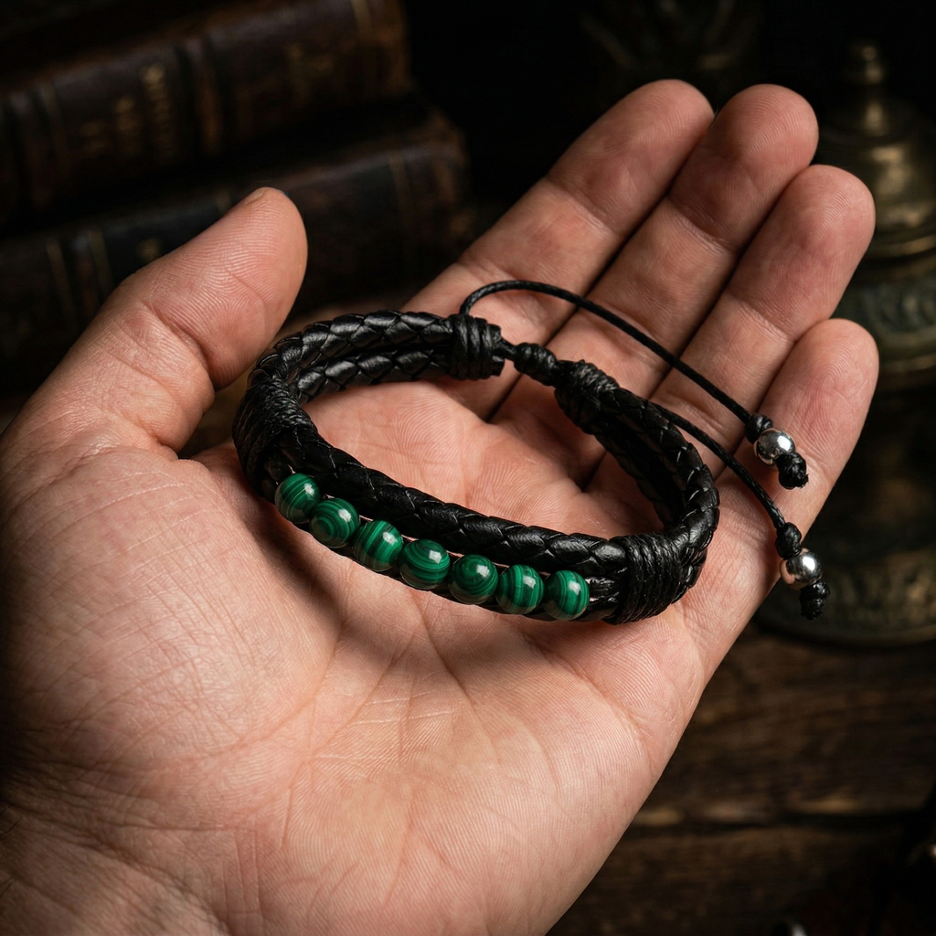 Pulsera Amuleto de Transformación | Malaquita Natural