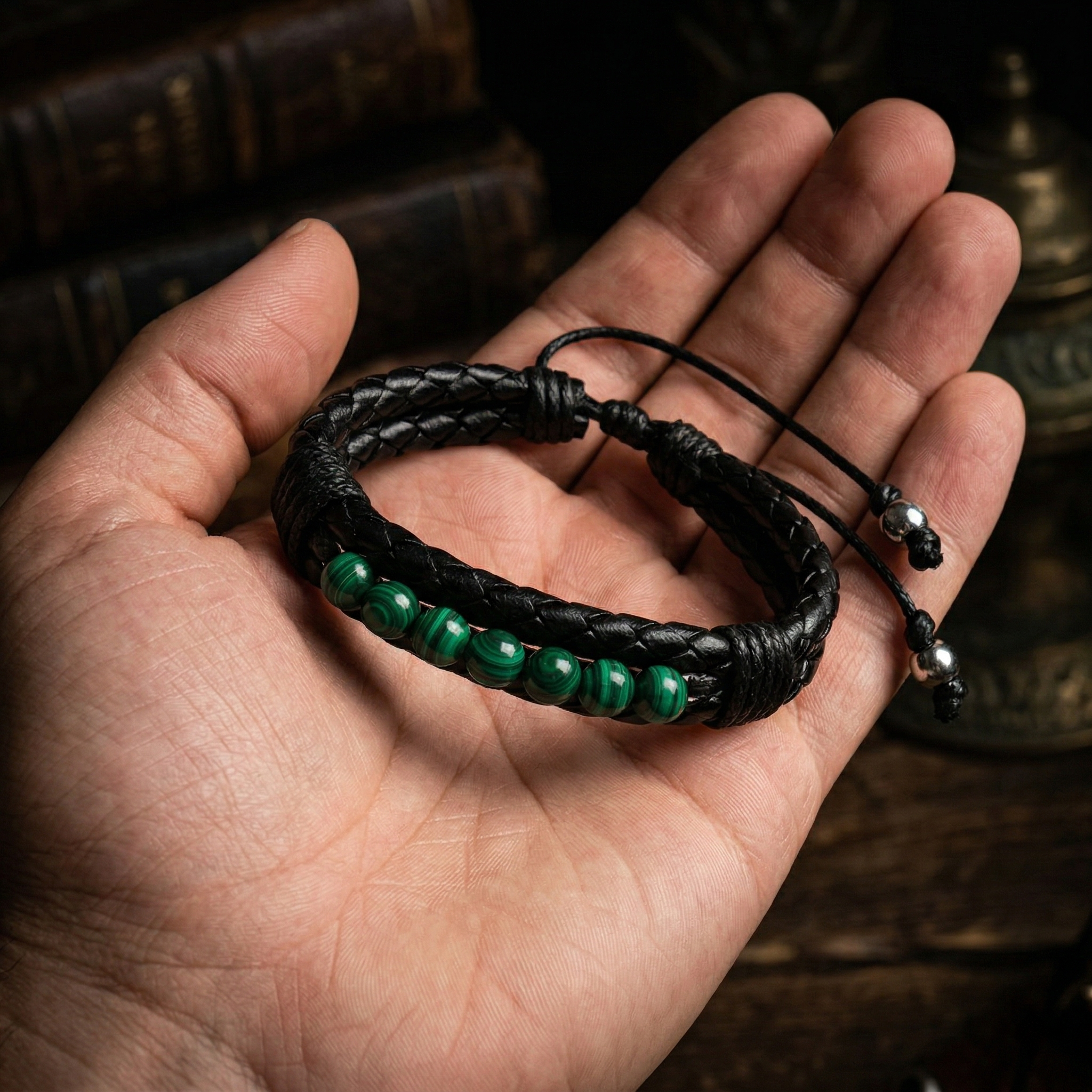 Pulsera Amuleto de Transformación | Malaquita Natural