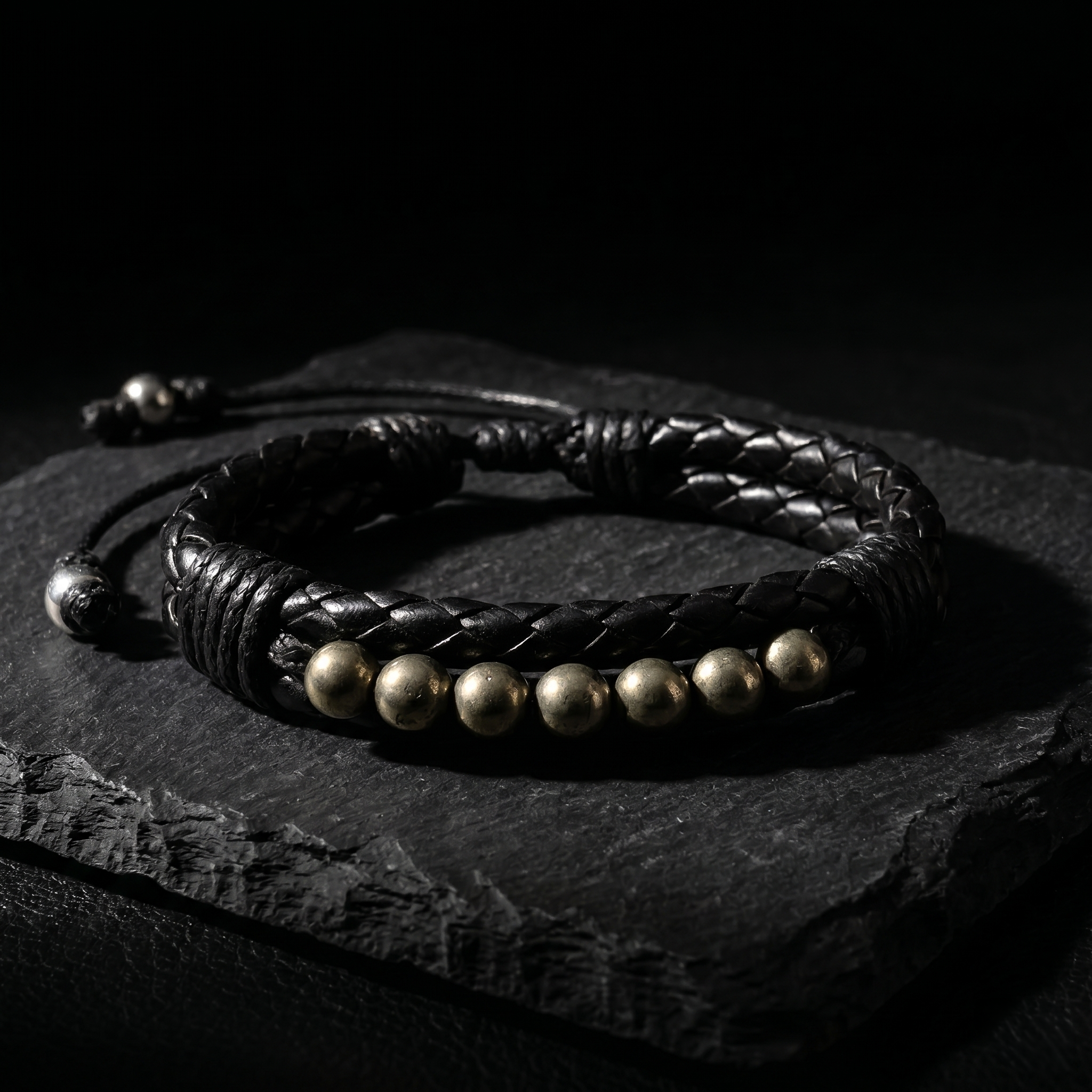 Pulsera Manifiesto | Pirita y Cuero