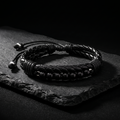 Pulsera Cuero Vegano y Turmalina | Escudo y Enraizamiento