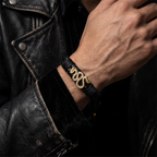 Pulsera Cuero Vegano Serpiente | Sabiduría y Transformación