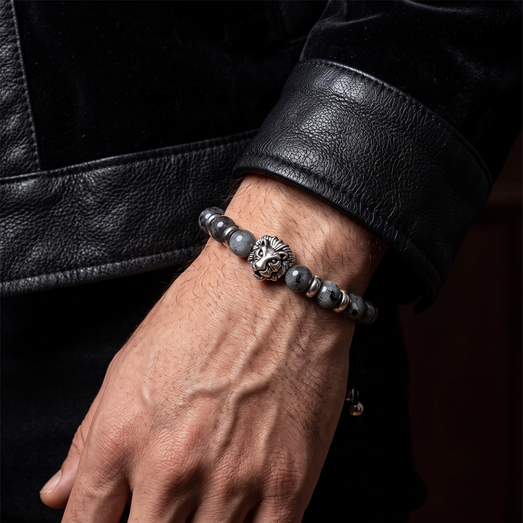 Pulsera León y Espectrolita