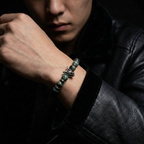 Pulsera Alpha | Tótem Lobo y Jaspe Kambaba