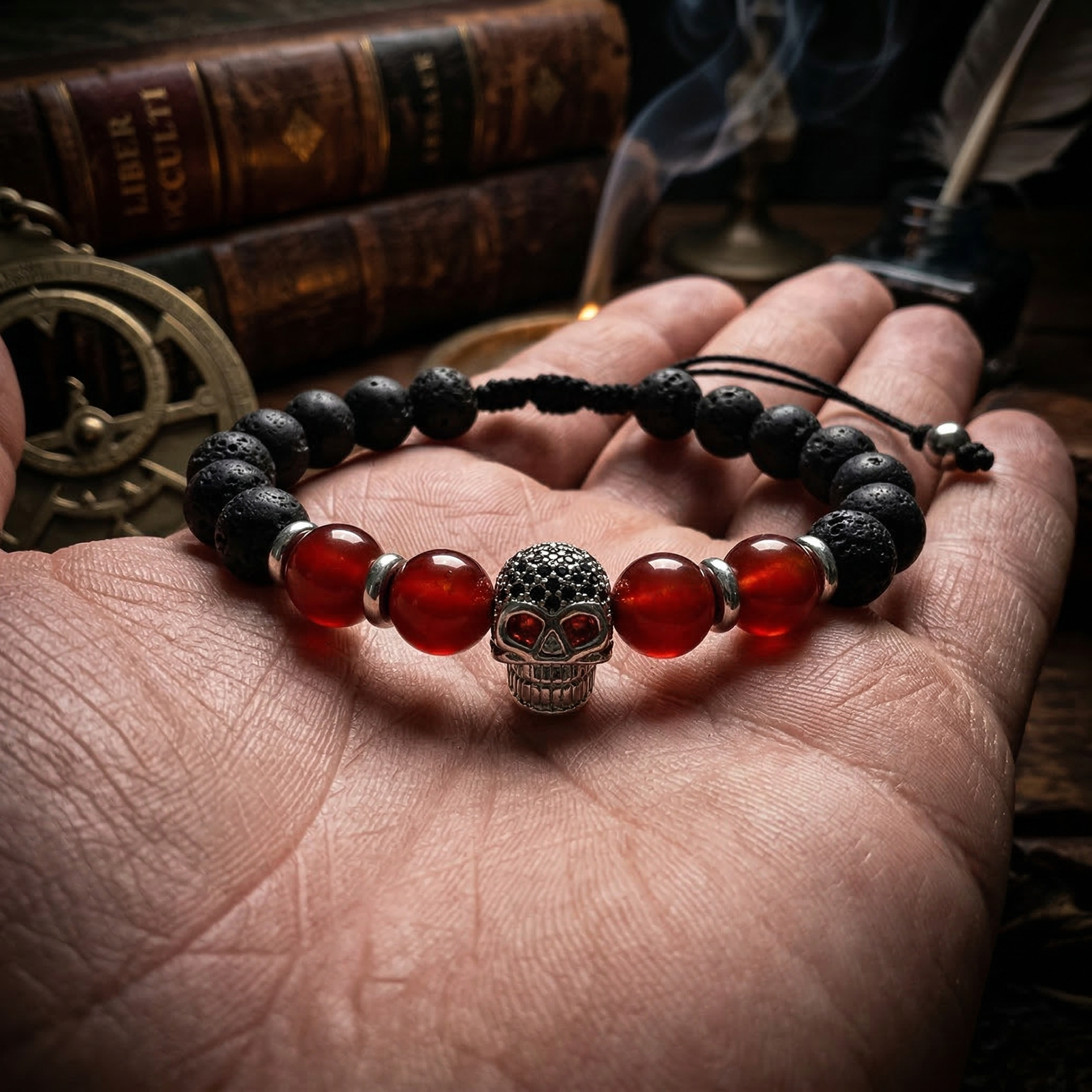 Pulsera Volcánica y Cornalina | Renacimiento y Fuerza