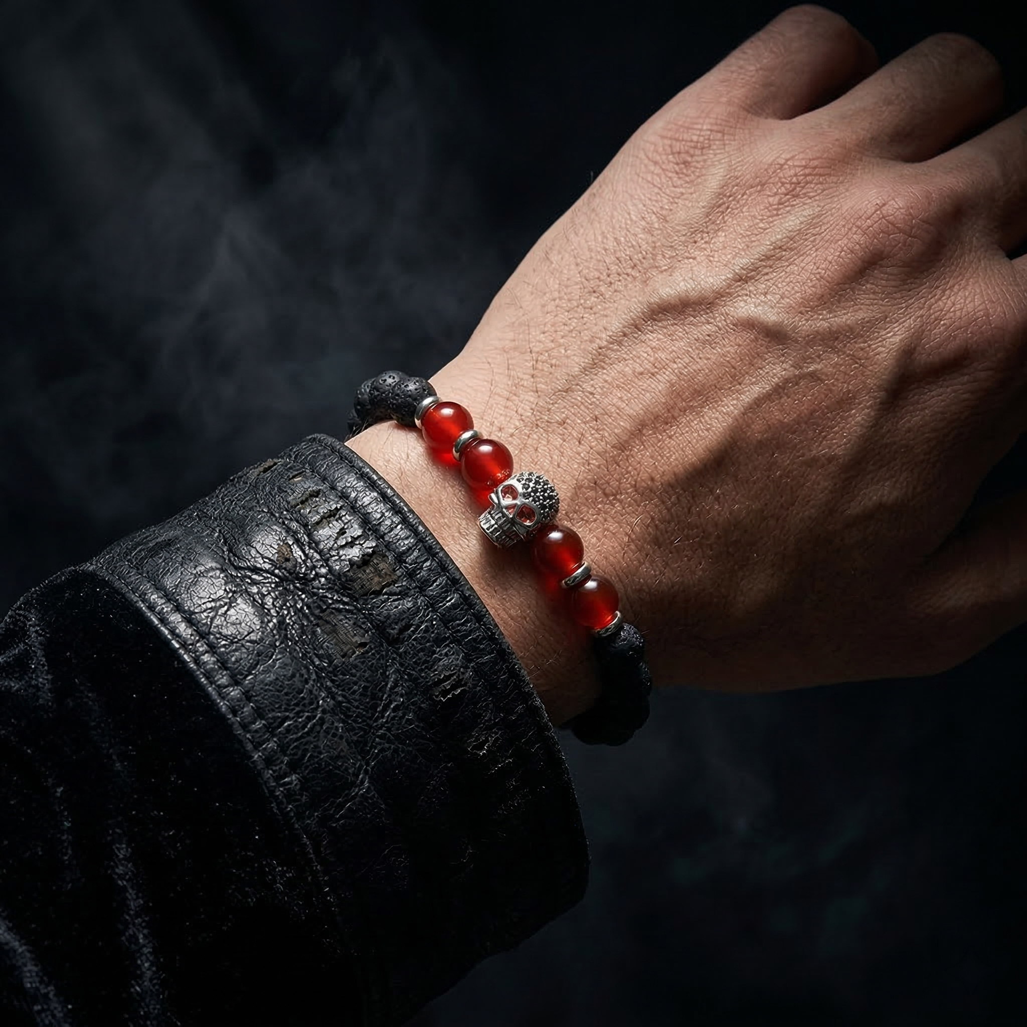 Pulsera Volcánica y Cornalina | Renacimiento y Fuerza