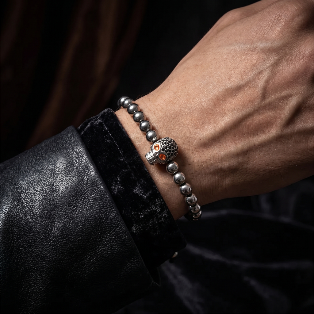 Pulsera Amuleto Calavera | Acero Inoxidable