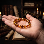 Pulsera Ámbar 8mm | Energía Ancestral y Resiliencia