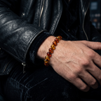Pulsera Ámbar 8mm | Energía Ancestral y Resiliencia