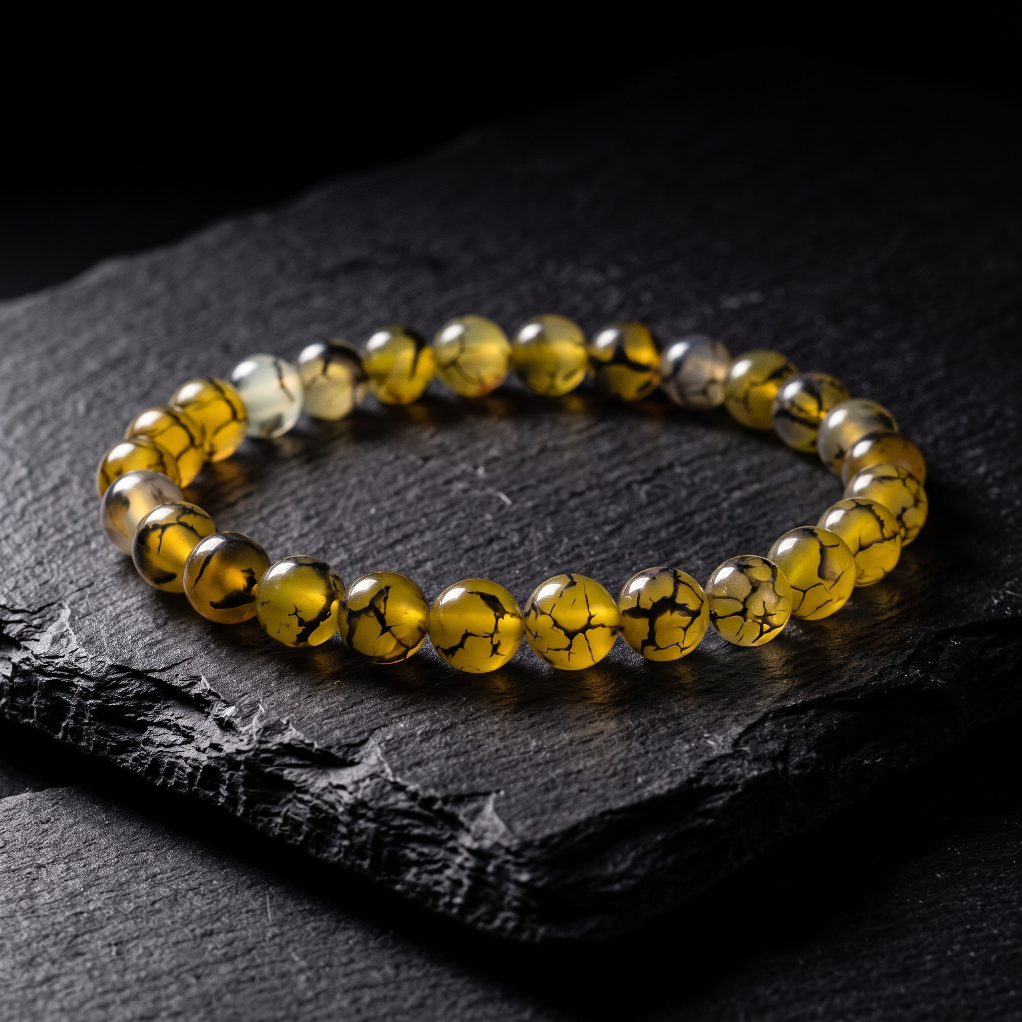 Pulsera Ágata Venas de Dragón (8mm)