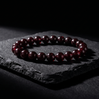 Pulsera Núcleo Granate (8mm)