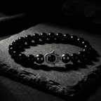 Hamsa | Ónix y Hematita - Amuleto