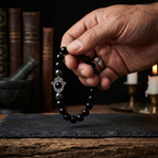 Hamsa | Ónix y Hematita - Amuleto