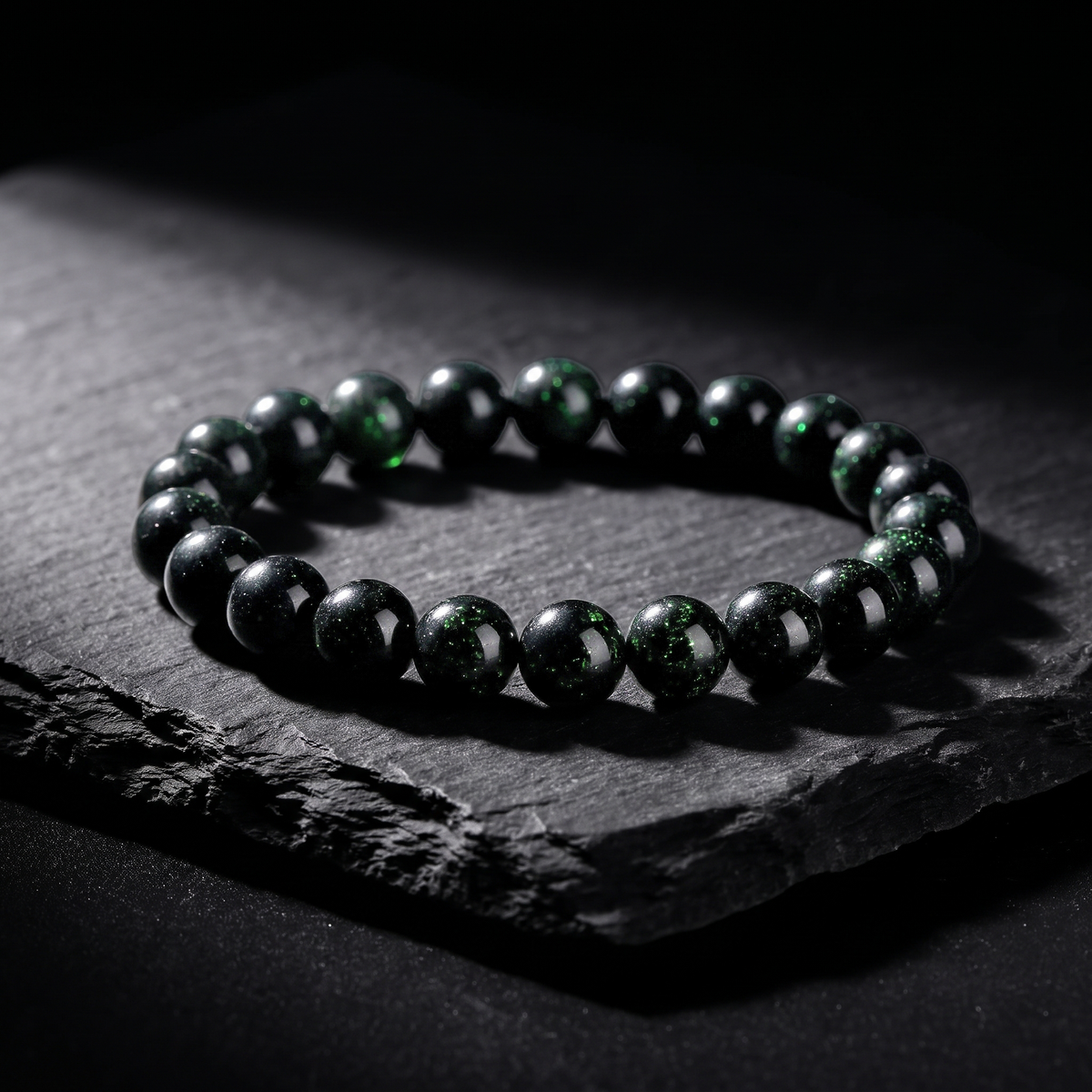 Pulsera Piedra Lluvia Esmeralda | Visión y Oportunidad