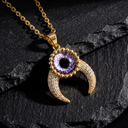 Collar Ojo de Luna | Acero Dorado