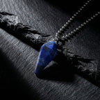 Collar con Péndulo de Lapislázuli y Acero Inoxidable