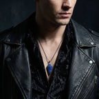 Collar con Péndulo de Lapislázuli y Acero Inoxidable