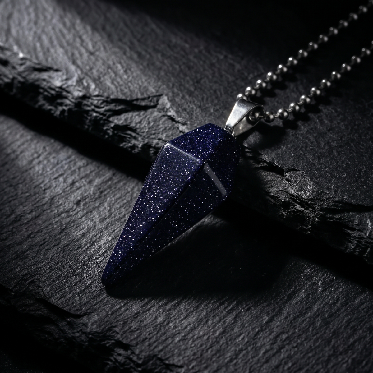 Collar Péndulo Lluvia de Plata | Enfoque y Claridad