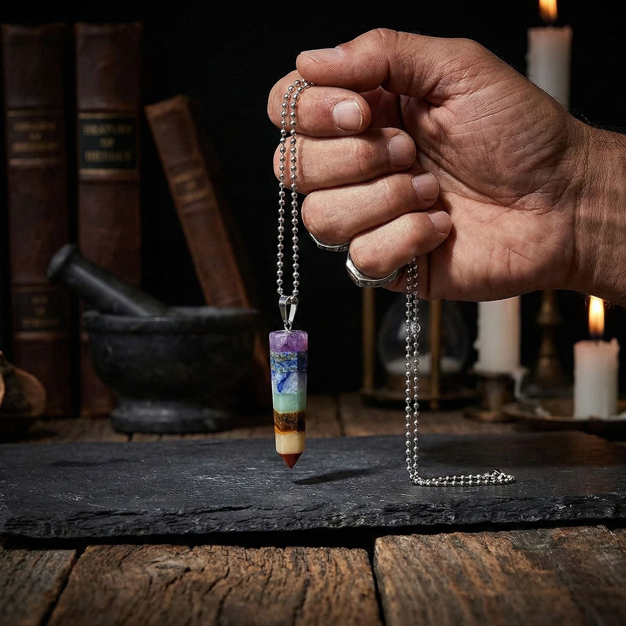 Péndulo Oráculo - Piedras Elementales