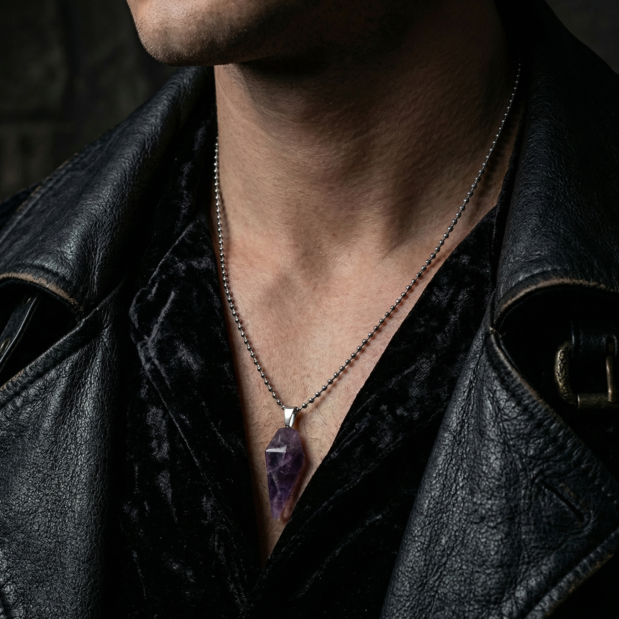 Collar Péndulo de Amatista | Claridad y Transmutación