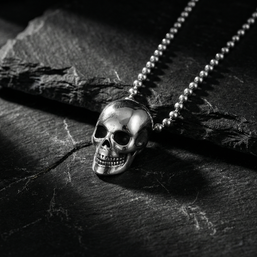 Collar Calavera Acero Inoxidable