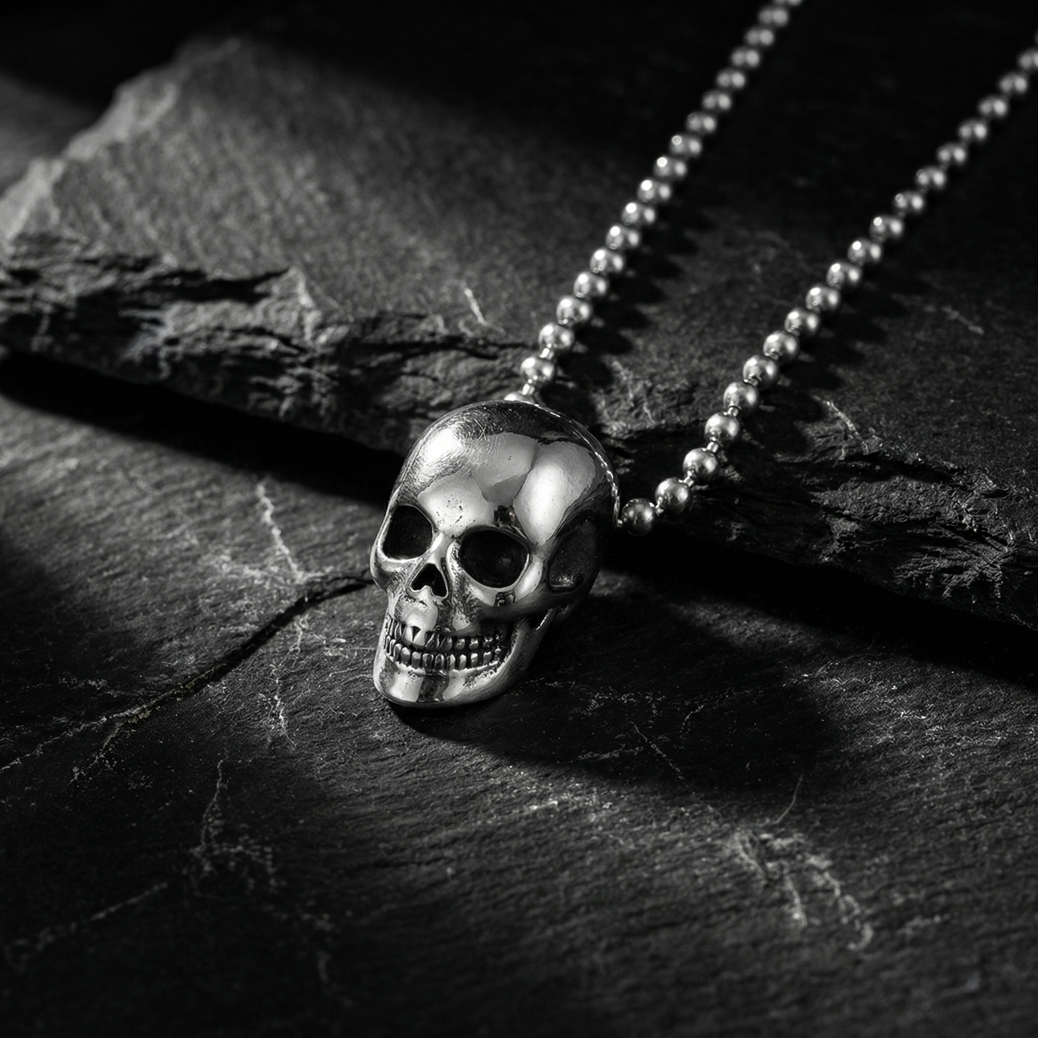 Collar Calavera Acero Inoxidable