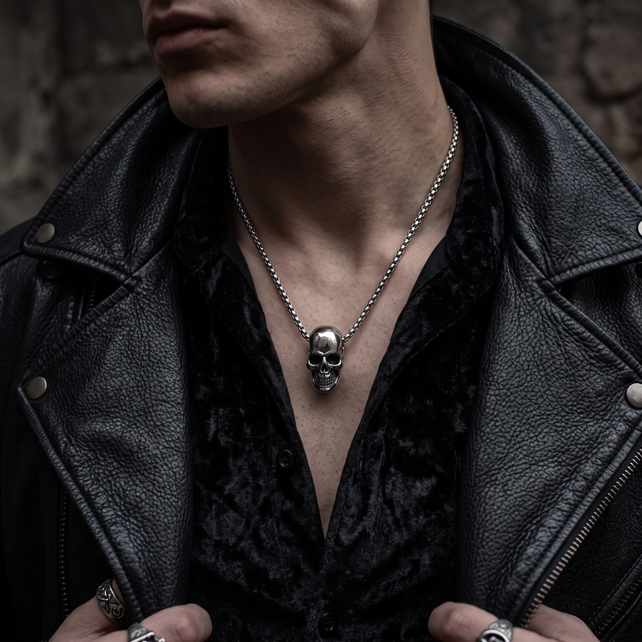 Collar Calavera | Acero Inoxidable
