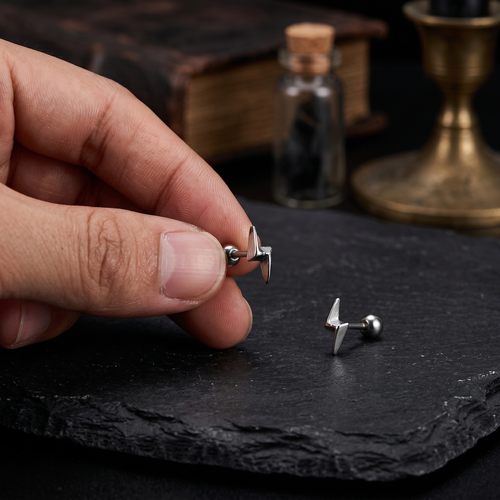 Aretes Relámpago | Acero Inoxidable