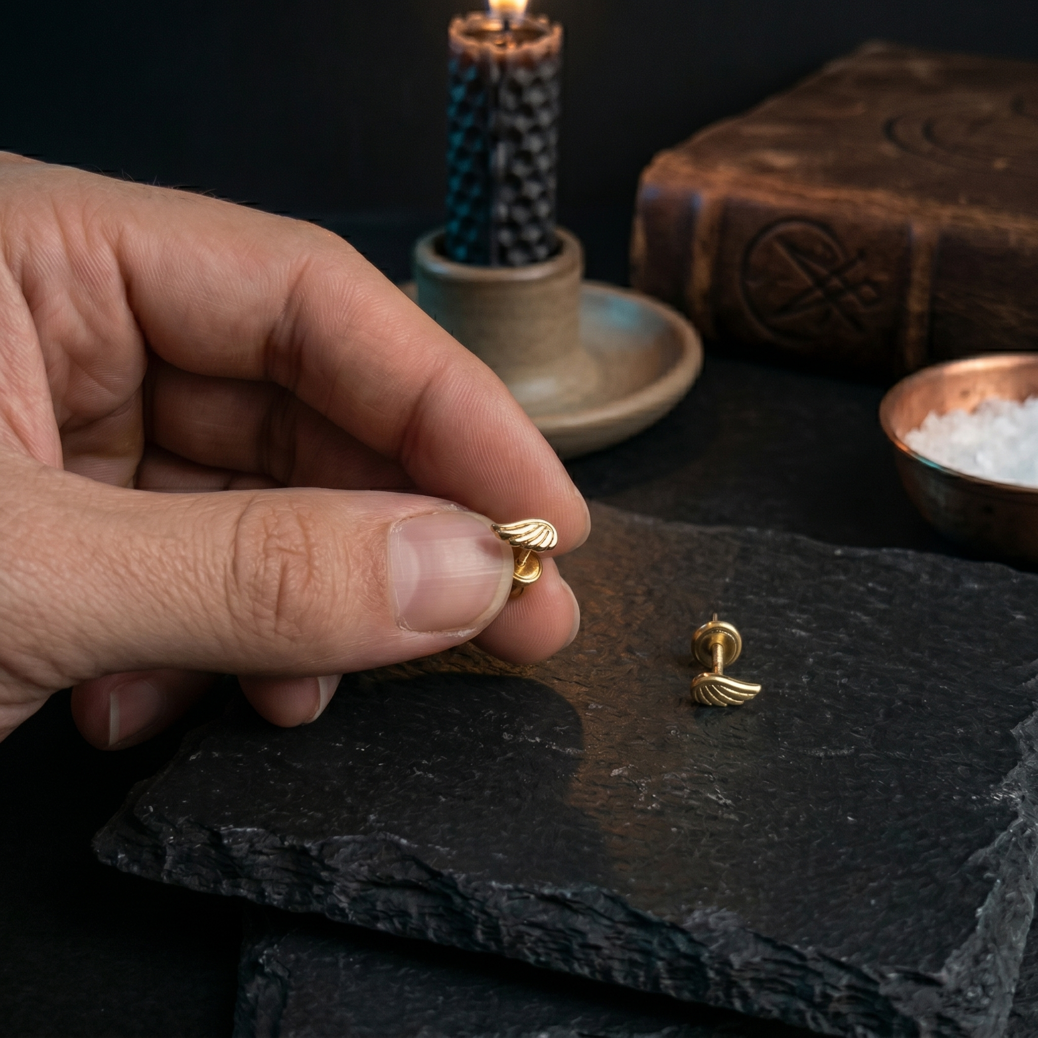 Aretes Ala de Ascensión | Oro Laminado 18k
