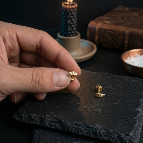 Aretes Ala de Ascensión | Oro Laminado 18k